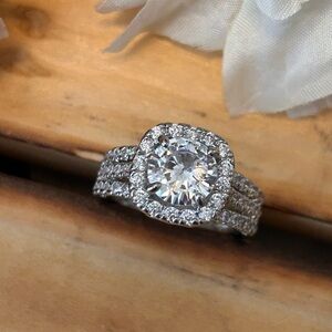 Elegant Silver CZ 925 sterling silver Women's Ring